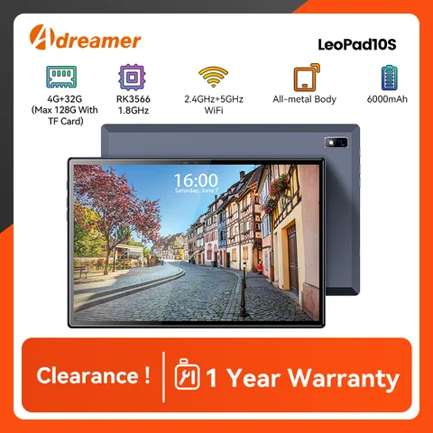 Планшет ADREAMER LeoPad10, 10.1", 4/32ГБ, Wi-Fi, Android