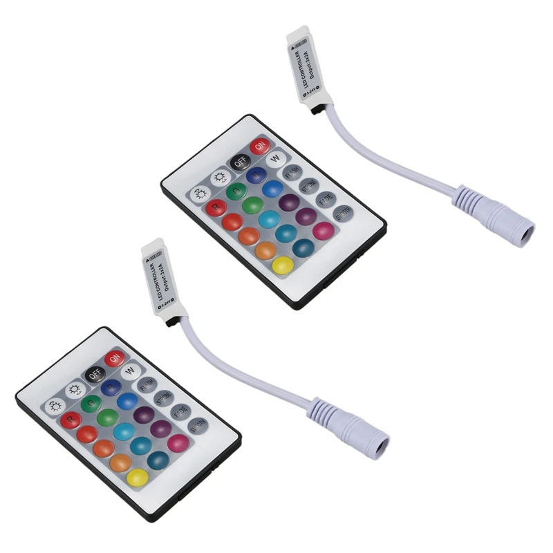 

2X 24 Buttons Mini IR Remote Controller For RGB LED Strip