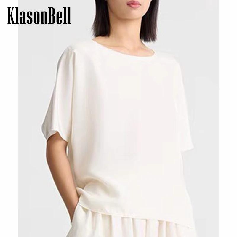 

6.29 KlasonBell Fashion Loose Silk Blouse Women