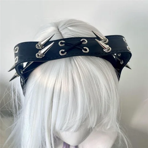 Черный полиэстер повязка на голову Harajuku 2025815