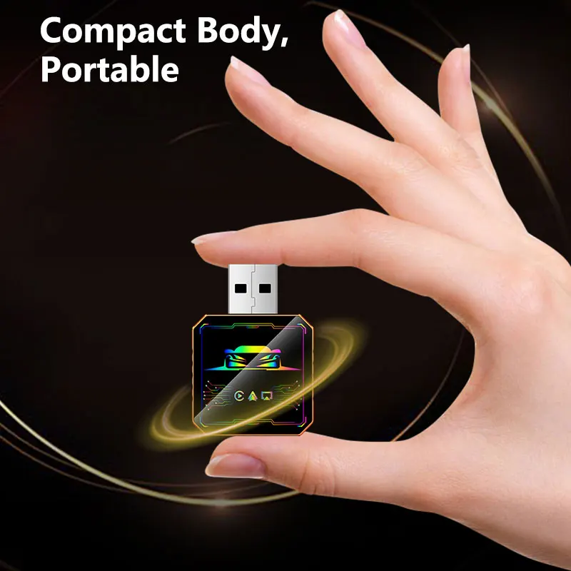 Мини-беспроводной адаптер CarPlay USB Plug and Play с Wi-Fi и Bluetooth для iPhone и Android Auto, подключение AirPlay, 4-в-1, CarPlay 2026, Новинка (art.: 3920d4dae56e2) - 3920d4dae56e2