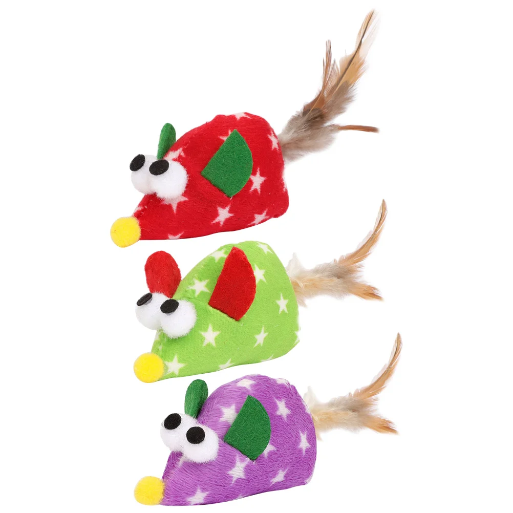 

3pcs Pet Cat Molar Toys Cat Teasing Plume Playthings Bite-resistant Pet Toys