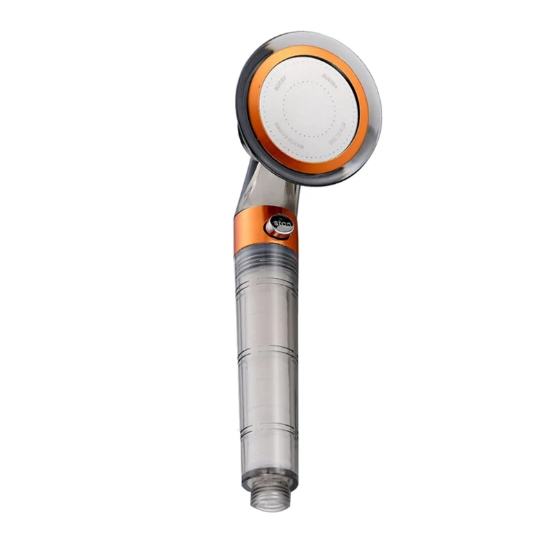 

High Pressure Stop Button Switch Shower Head Rainfall Water Saving Replaceable Filter Nozzle For Bathroom Accessory