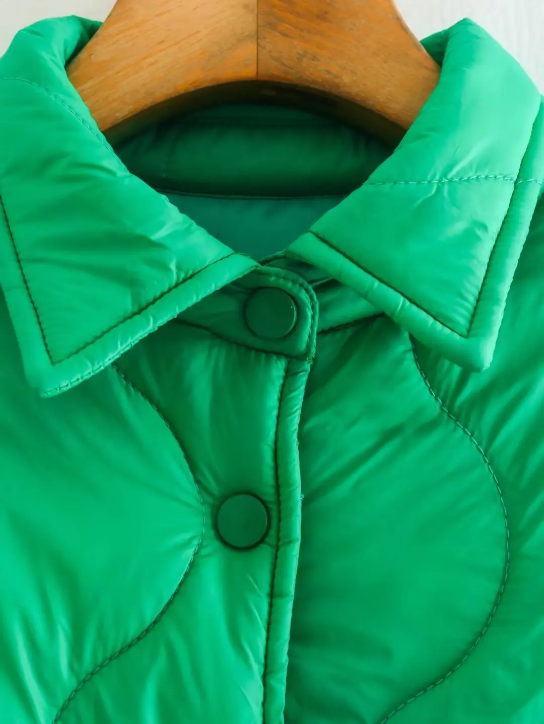 2022 Autumn New Fashion Green Cotton Coat Padded Jacket Women Winter Coat Women