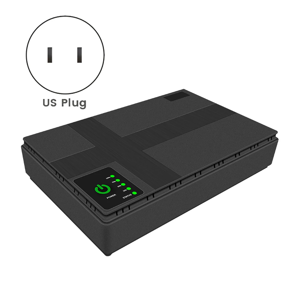 

5V 9V 12V Uninterruptible Power Supply Mini UPS POE 10400MAh Battery Backup for CCTV WiFi Router(US Plug)