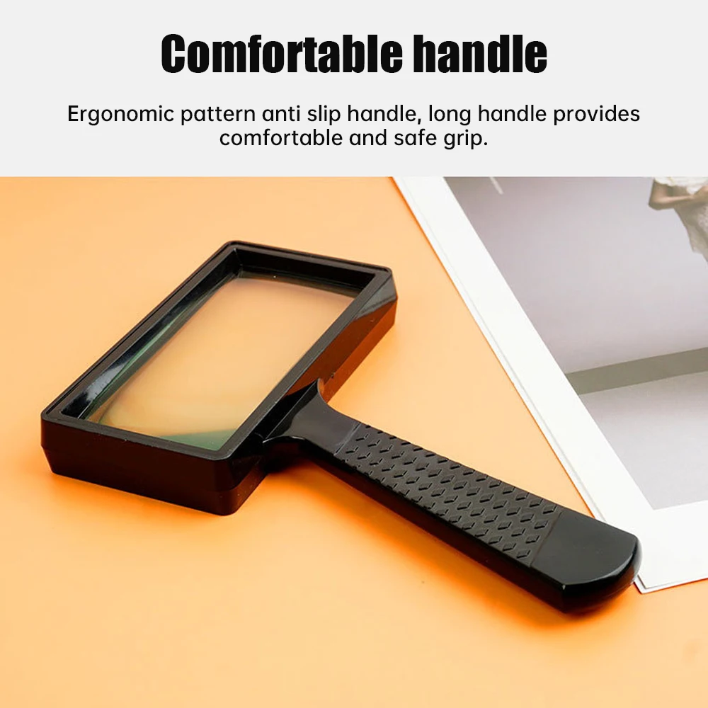 Профессиональные увеличительные очки 10X ручная квадратная лупа для чтения