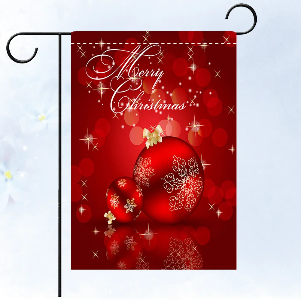 

1pc Christmas Flag Double Side Decorative Ornament for Garden