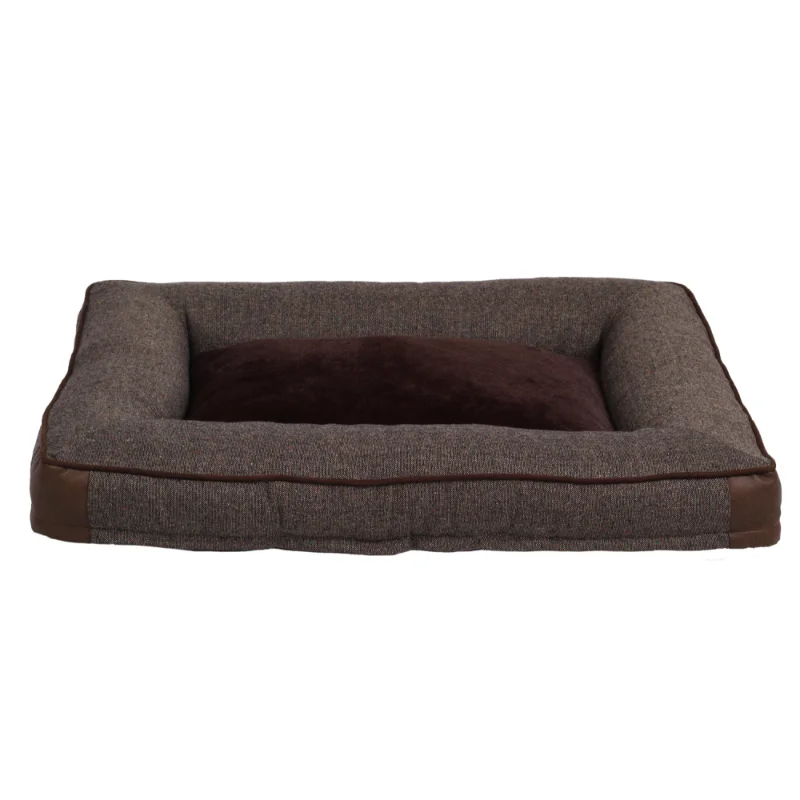 

Large Comfort Orthopedic Bolster-Style Dog & Cat Bed, Brown Dog Breeding Supplies