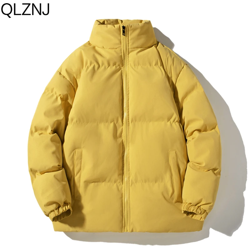 Winter Cotton Padded Jacket Men Oversize Parkas Women Stand Collar Solid Warm Coat Fashion Casual Unisex Parka Streetwear 8XL