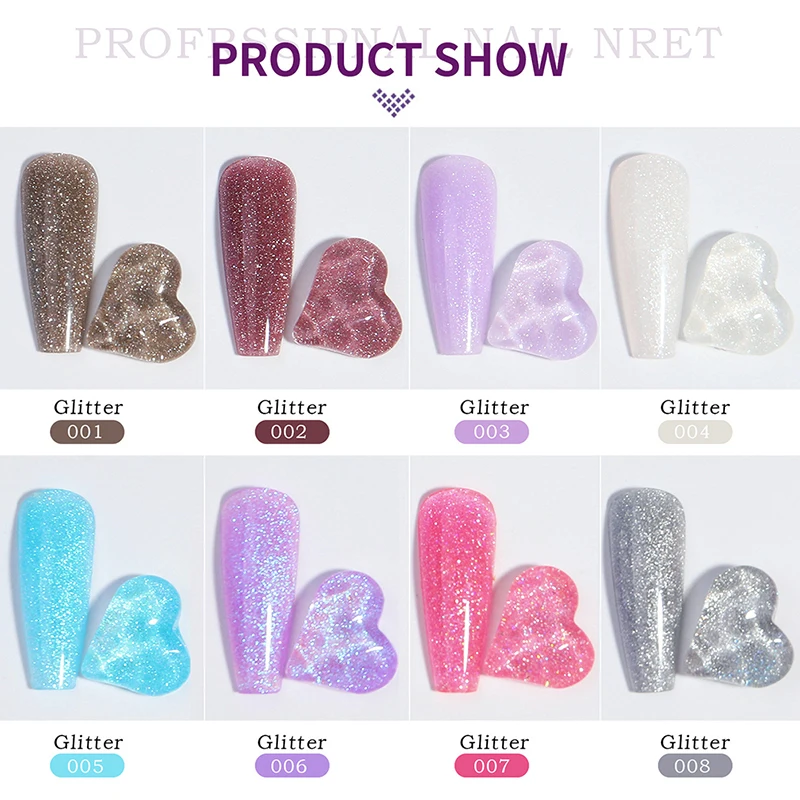 

15ml Pearlescent Nail Extension UV Color Finger Gel Art Nail Extension Glitter Polish Glue Nail Art Tools