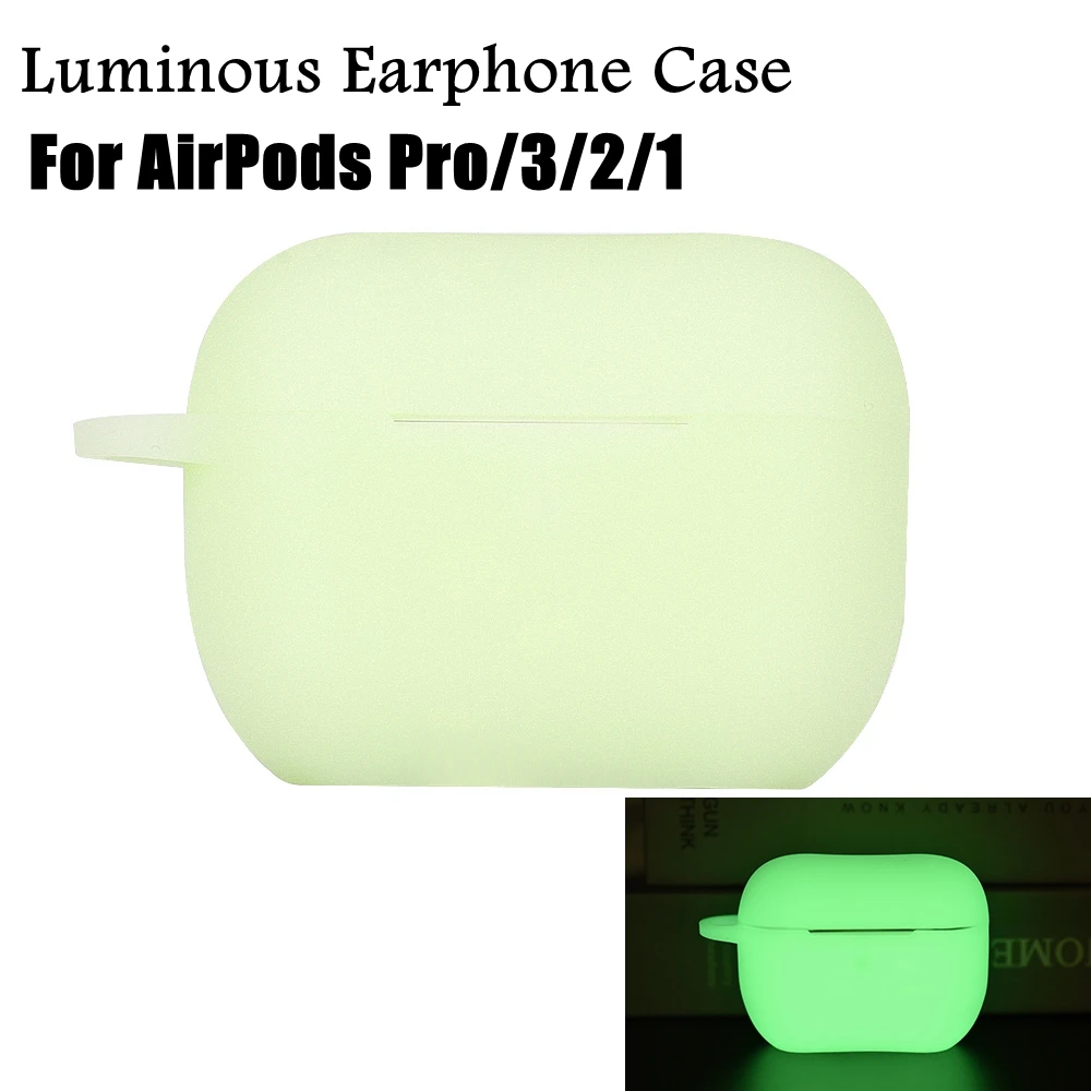 Glow in the Dark Soft Silicone Case for Apple Airpods pro 3 2 1 Case for airpod pro cover Airpods3 2021 Air Pods pro Case Funda