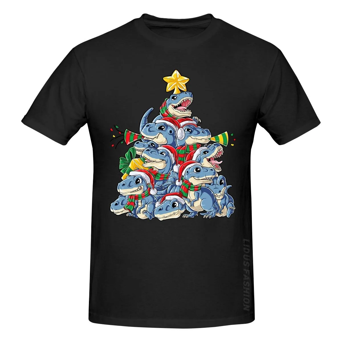 

Dinosaur Christmas Tree Rex Gift T Shirt Clothing Graphics Tshirt Short Sleeve Sweatshirt undershirt Unisex T-shirt Tee