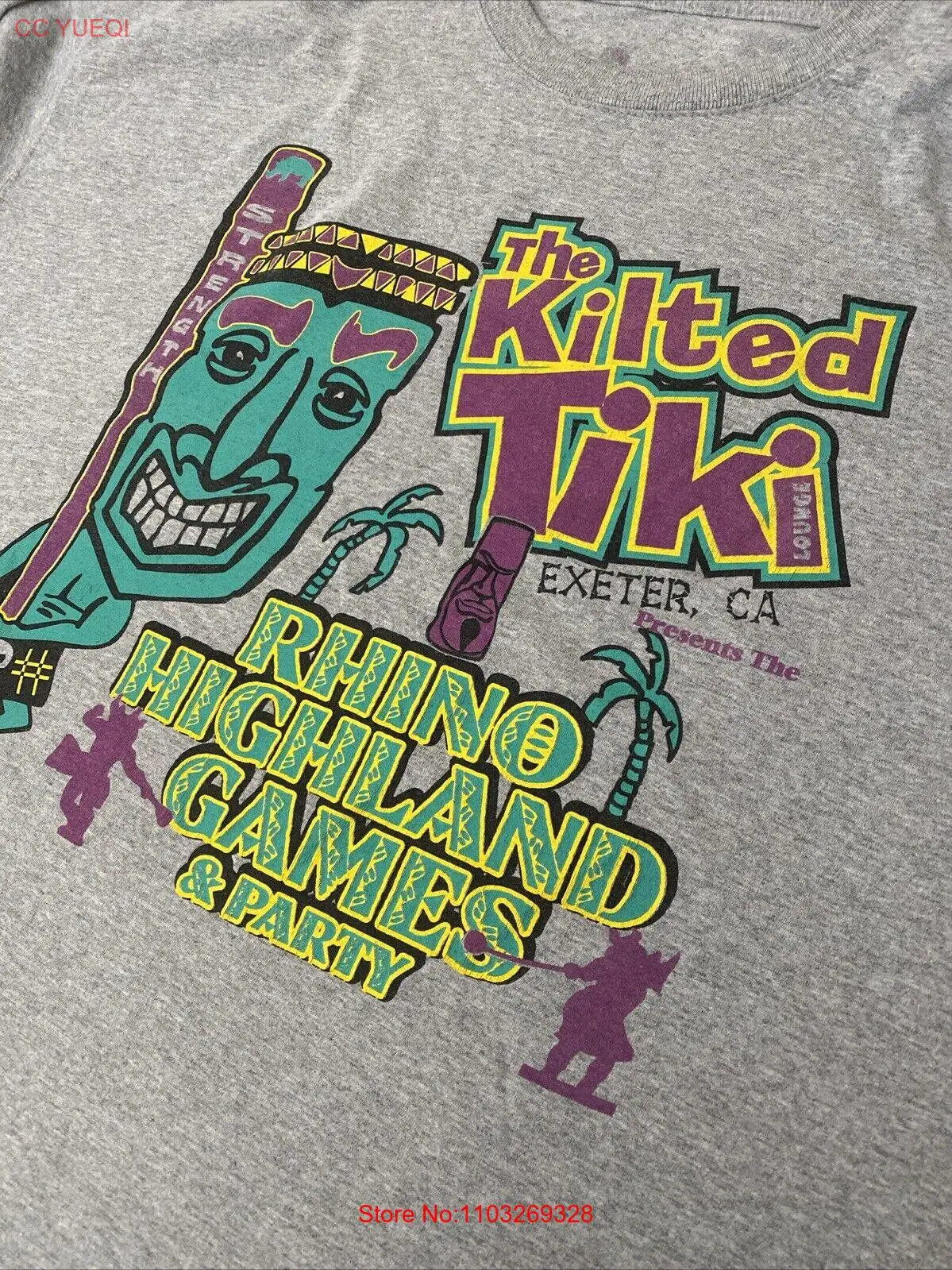 Футболка Tiki гостиная Мужская 3XL серая-The Kilted Exeter CA Bar Games Вечерние