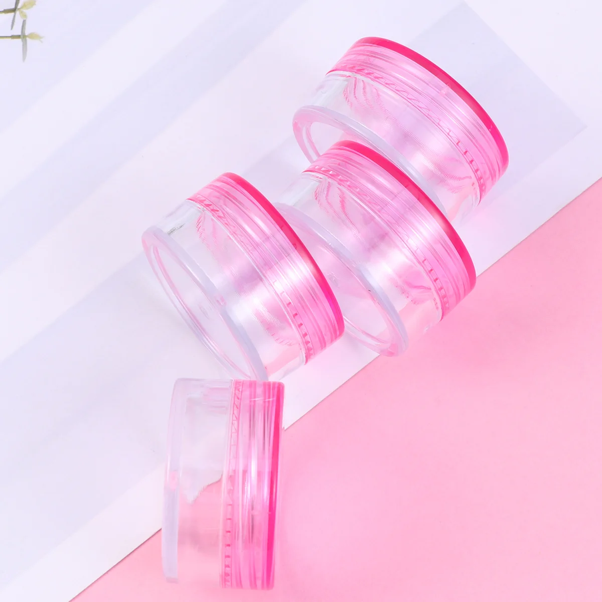 

Containers Lidscream Jars Sample Lip Roundempty Balm Smallscrub Bottles Container Travelclear Jar Pot Lotionkit Storage