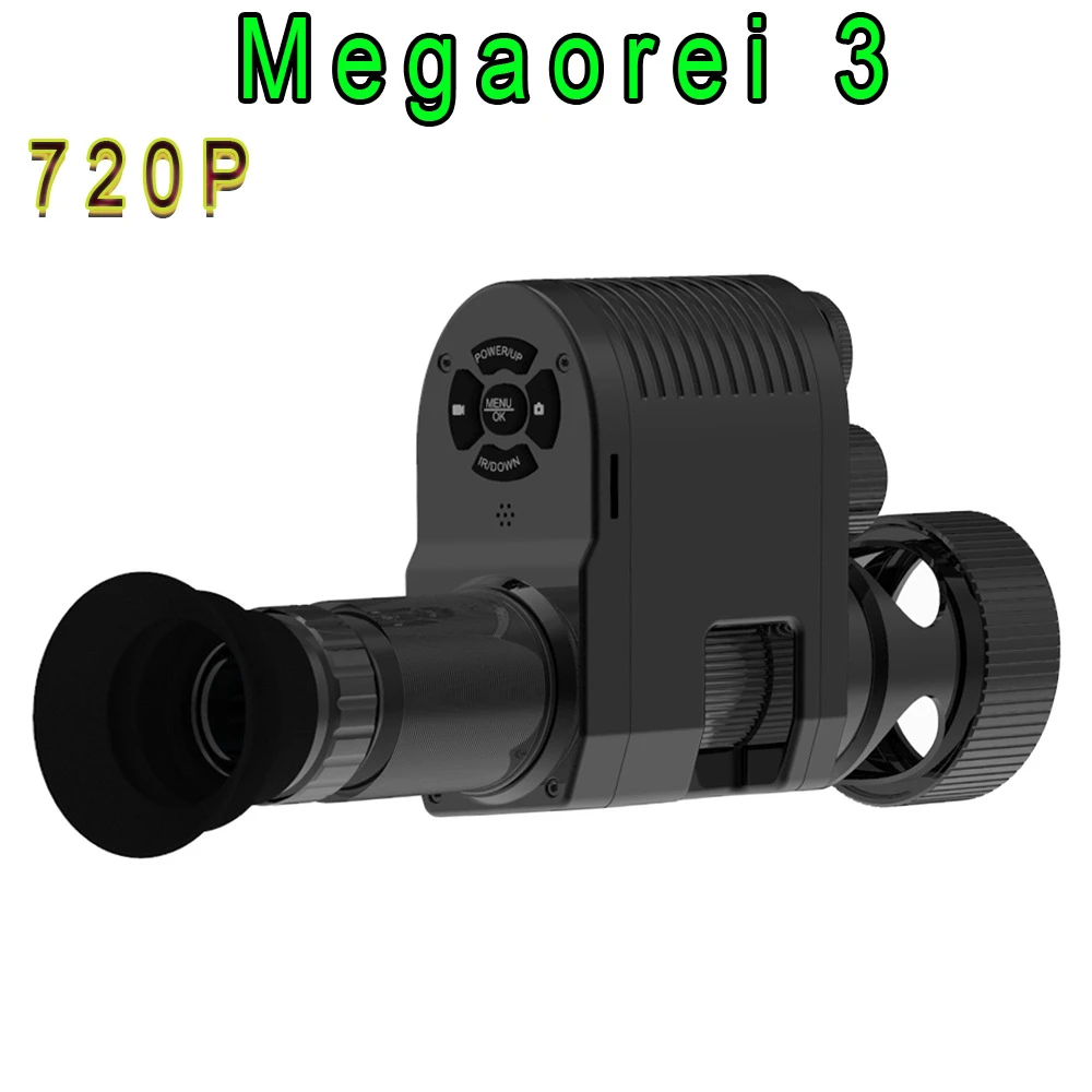 

Megaorei 4A Tactical Infrared Night Vision Scope Monocular Add on Hunting Camera 1080p Video 4x Zoom Recorder with 850nm IR