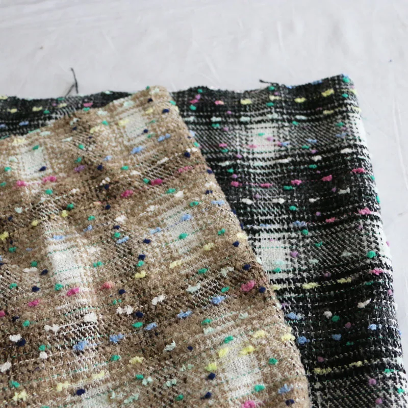 

Classic Plaid Colored Ball Woolen Woolen Autumn and Winter Clothing Fabrics Cloth DIY