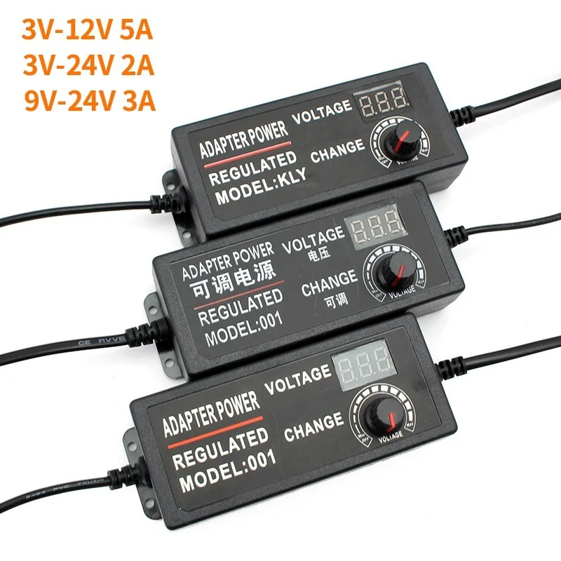 Adjustable Power Supply Adapter 3V 5V 6V 9V 12V 18V 24V 1A 2A 5A Power Adapter Universal 220V To 12V Adapter Adjustable Charger