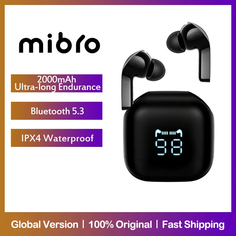 

Mibro Earbuds 3 Pro Bluetooth 5.3ENC Noise Cancelling Headphones TWS Battery Ultra Long Life IPX4 Waterproof Sports Earphones