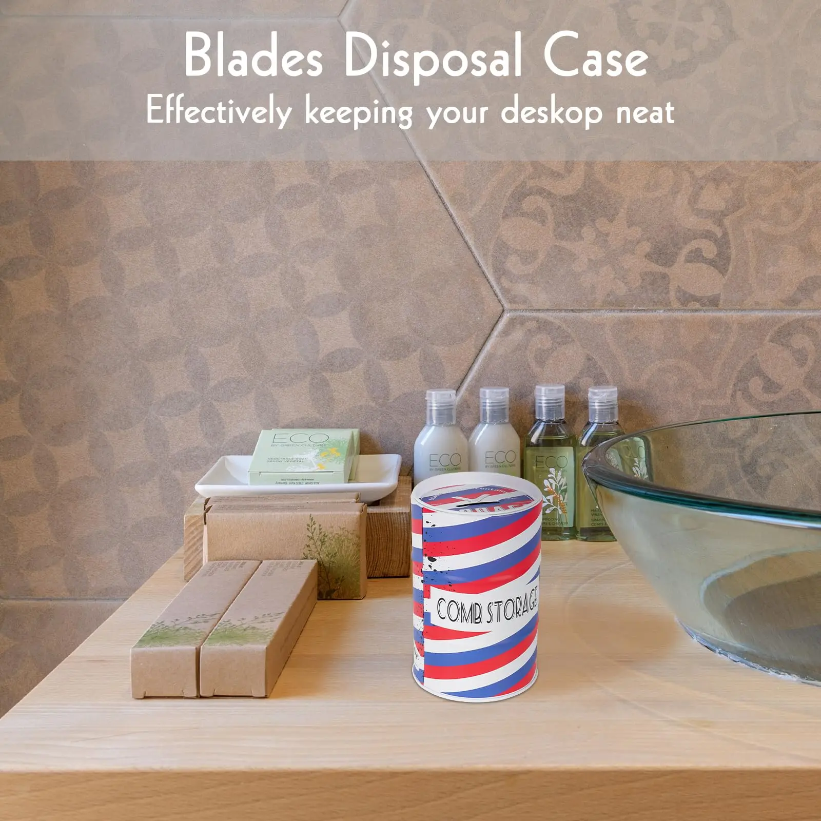 Коробка-дозатор для лезвий чехол удаления бритвы парикмахерская вместительный