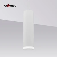 puchen e27 chandelier aluminum acrylic pendant lamp living room bedroom dining room study modern led decorative lamps