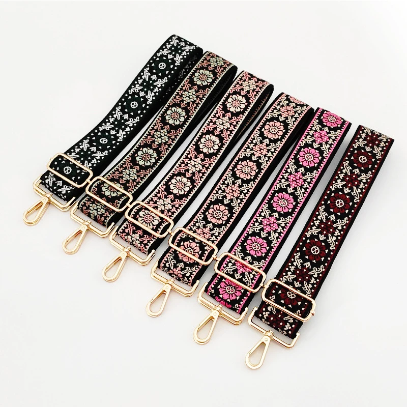 

Широкий ремень для сумки, жаккардовый ремешок на плечо с цветочной вышивкой для сумок, Сменные аксессуары для сумки