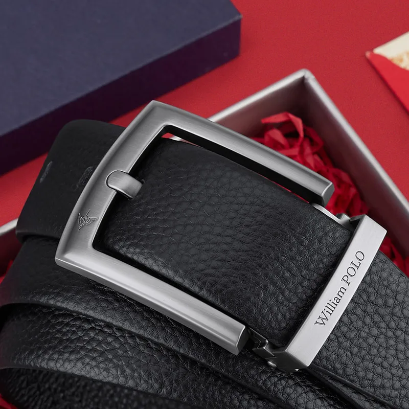 Genuine leather fashion belt, personalized business pin buckle belt, high-grade versatile belt