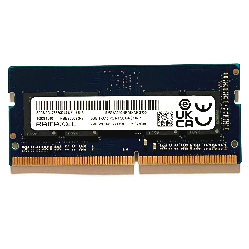 

RAMAXEL DDR4 8GB 3200MHz Laptop Memory SODIMM 260PIN 8GB 1RX16 PC4-3200AA-SC0-11 DDR4 RAM