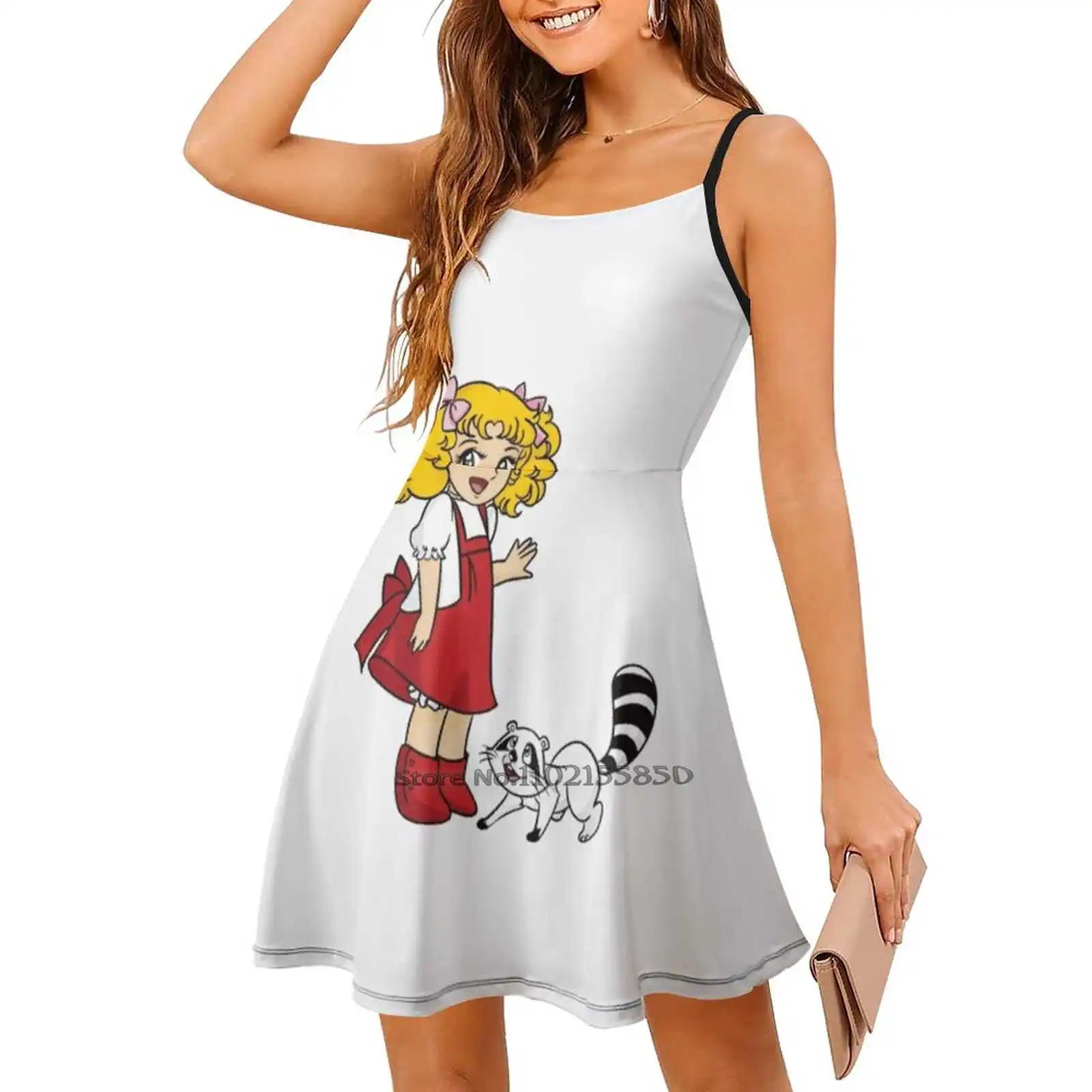 Летнее платье с V-образным вырезом и коротким рукавом