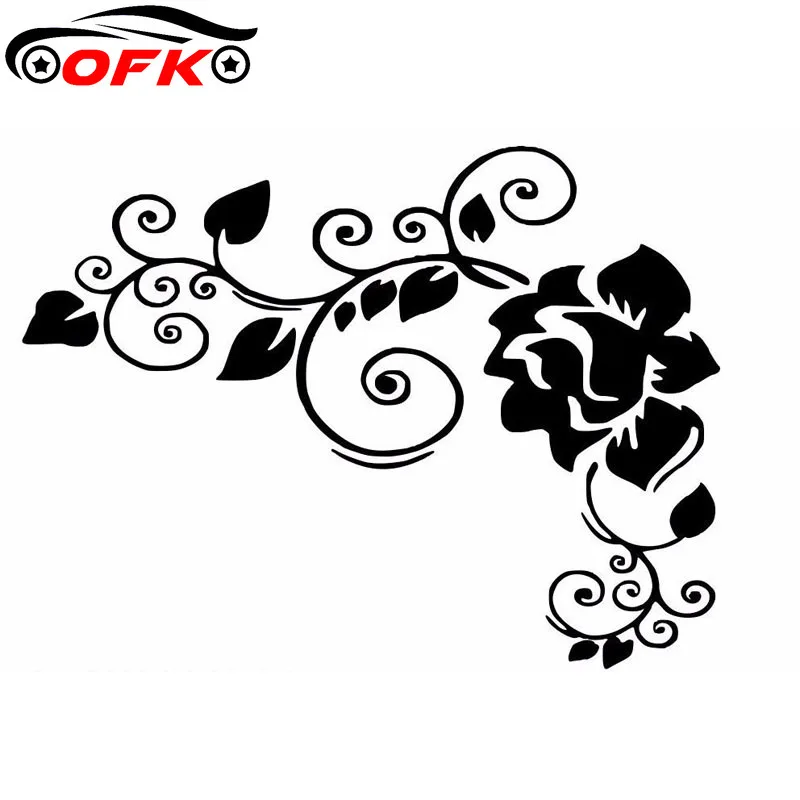 

Car Styling Personalized Decorative Accessories Classic Flower Vinyl Stickers 16*12CM