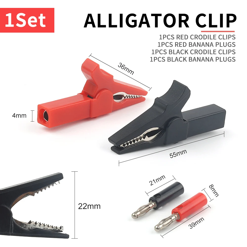 Кабельные зажимы DIY GO Crocodile clip 4 мм