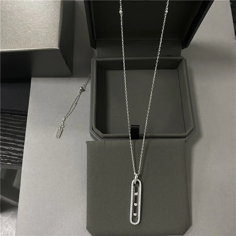

French luxury jewelry brand's 10th anniversary necklace. Small Style Sweater Chain 80CM Sliding Adjustable Size Women's Jewelry