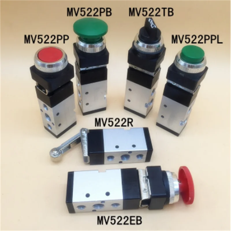 

G1/4" MV522 MV522R Machinery mechanical Pneumatic Valve MV522PP MV522PPL MV522PB MV522EB MV522TB