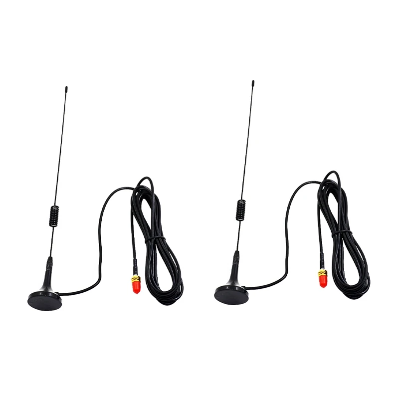 

2X UT-106UV SMA-Female Car Magnetic Dual Band Antenna For Baofeng UV-5R UV-82 UV-9R Walkie Talkie