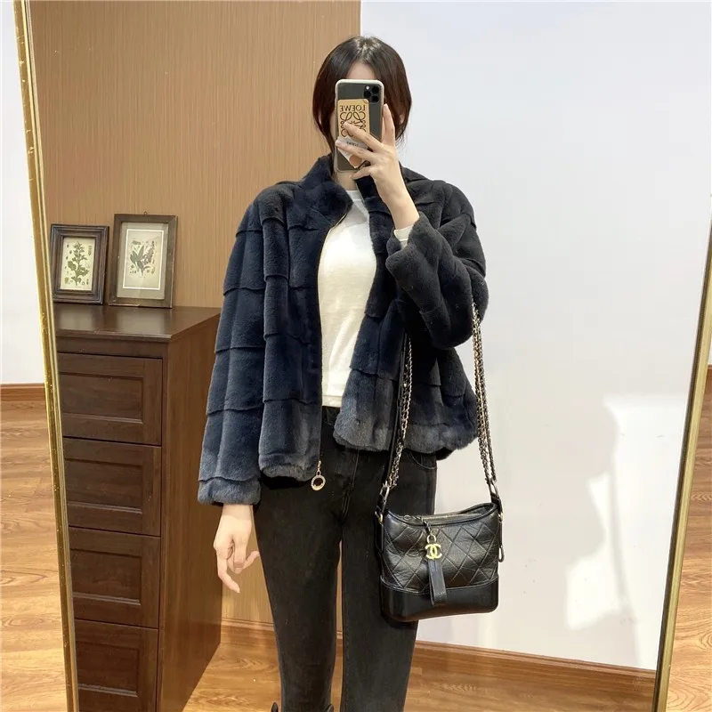 Favourite Coats Woman Winter 2022 Women Coat Fur Mink Fur Thick Winter High Street Other Slim Real Fur Long Coat