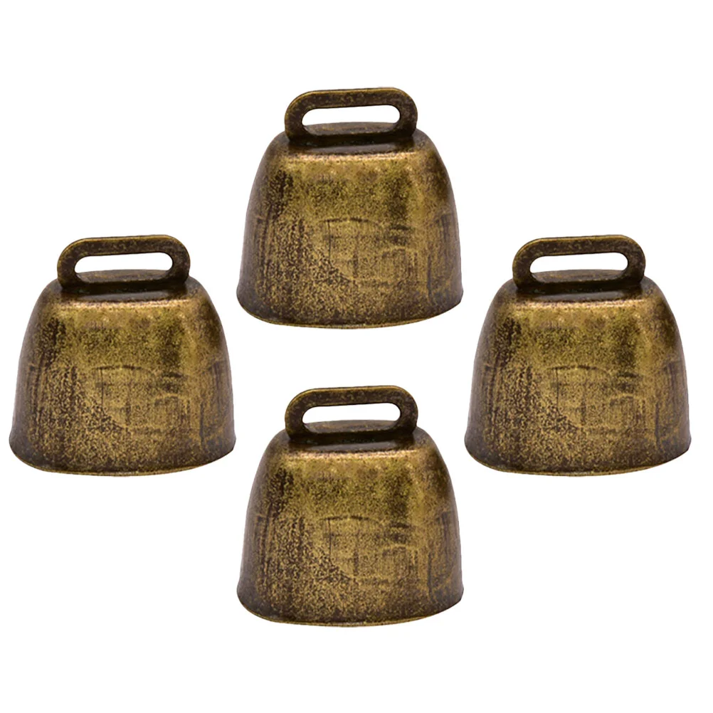 

4 Pcs Cow Bells Farm Animal Loud Outdoor Vintage Cowbells Sporting Events Iron Horse Call Sheep