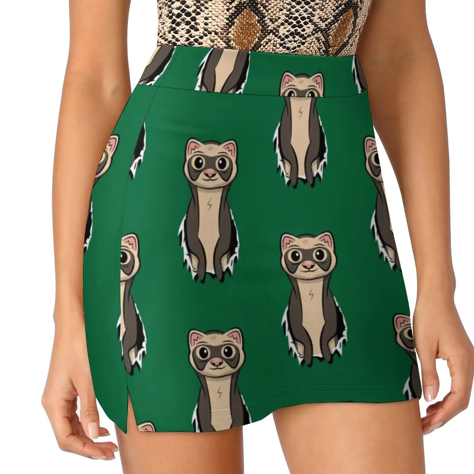 

Ferret Lover Skirt Life Is Fun Cute Mini Skirts Summer High-waisted Custom Aesthetic Casual Skirt 2XL 3XL 4XL