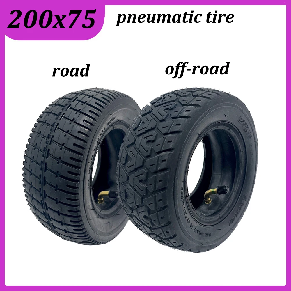 

200x75 Tire for Mini Electric Scooter 8 Inch 200X50 Upgrade Widened Fat Tyre Replacement Parts