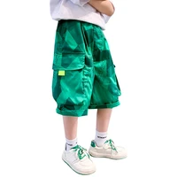 new teenager kids casual cargo pants for boys shorts summer camo children cool shorts camouflage print kids boy clothes 5 14year