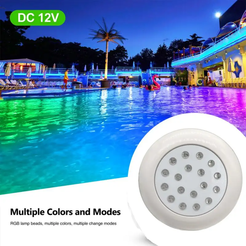 

LEDs Underwater Light 7 Colors RGB IP68 Waterproof Swimming Pool Light RF Remote Control Submersible Lights For Pond Vase