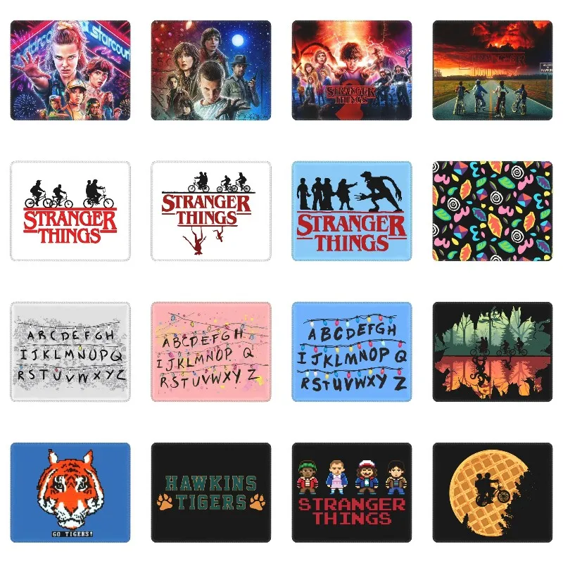 Stranger Things Mouse Pad with Locking Edge Gaming Mousepad Non Slip Rubber Base Office Computer Desk Mat PC Table Decor Cover