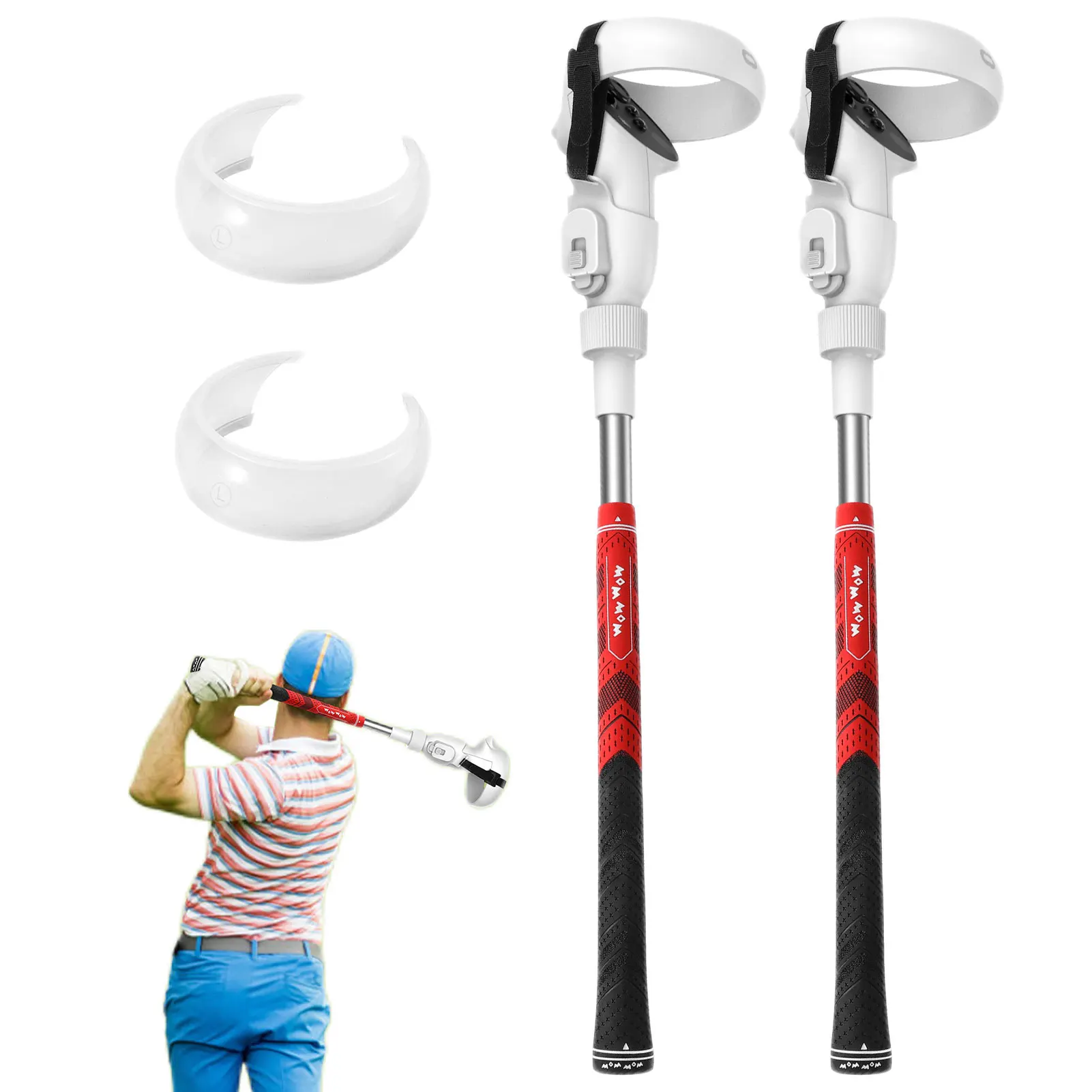 

For Oculus-Quests 2 Golf Club Adapter VR Ball Games ImproveExperience For Oculu Quests 2 Controller Attachment
