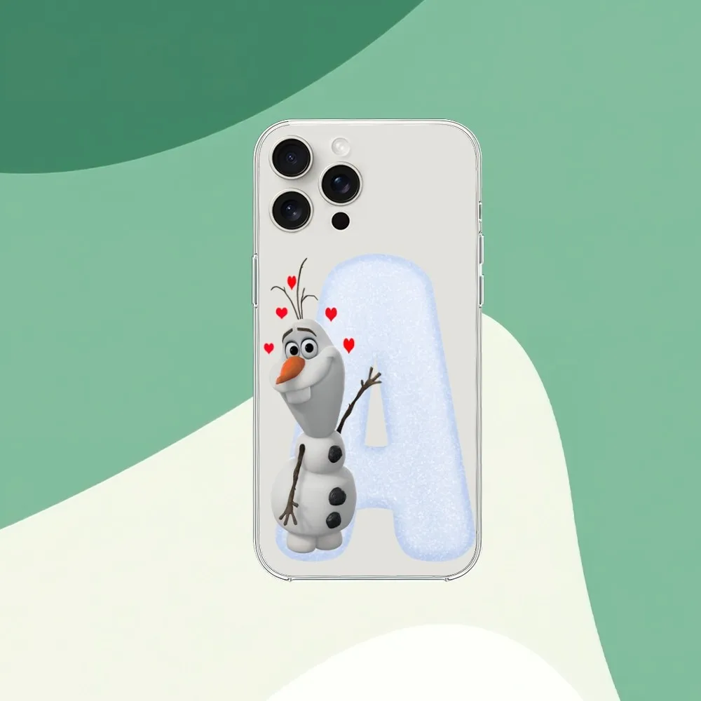 Чехол для телефона MINISO O-Olaf Frozen Cute Snowman прозрачного iPhone 16 13 14 12 11 15 Max Plus Pro Mini Shell
