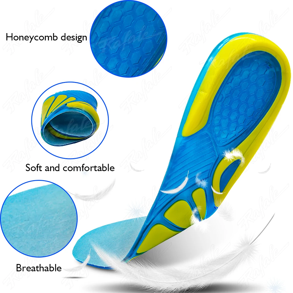 Silicone Non-Slip Gel Soft Sport Shoe Insole Massaging Orthopedic Insoles Foot Care For Feet Shoes Sole Shock Absorption Pad New images - 6