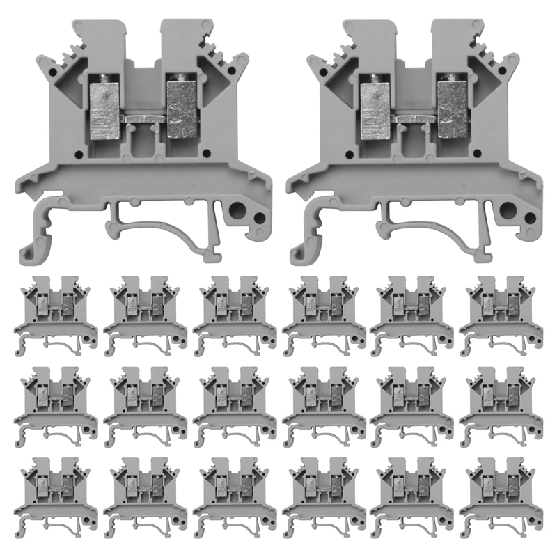 

Uk2.5N-Gr Din Rail Terminal Block, Screw Clamp, 600V 20A 24-12Awg, Pack Of 100