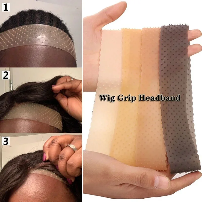 

Headband Adjustable Silicone Band For Lace Frontal Wigs Silicone Band 22Cm High Elasticity Rubber Hair Band