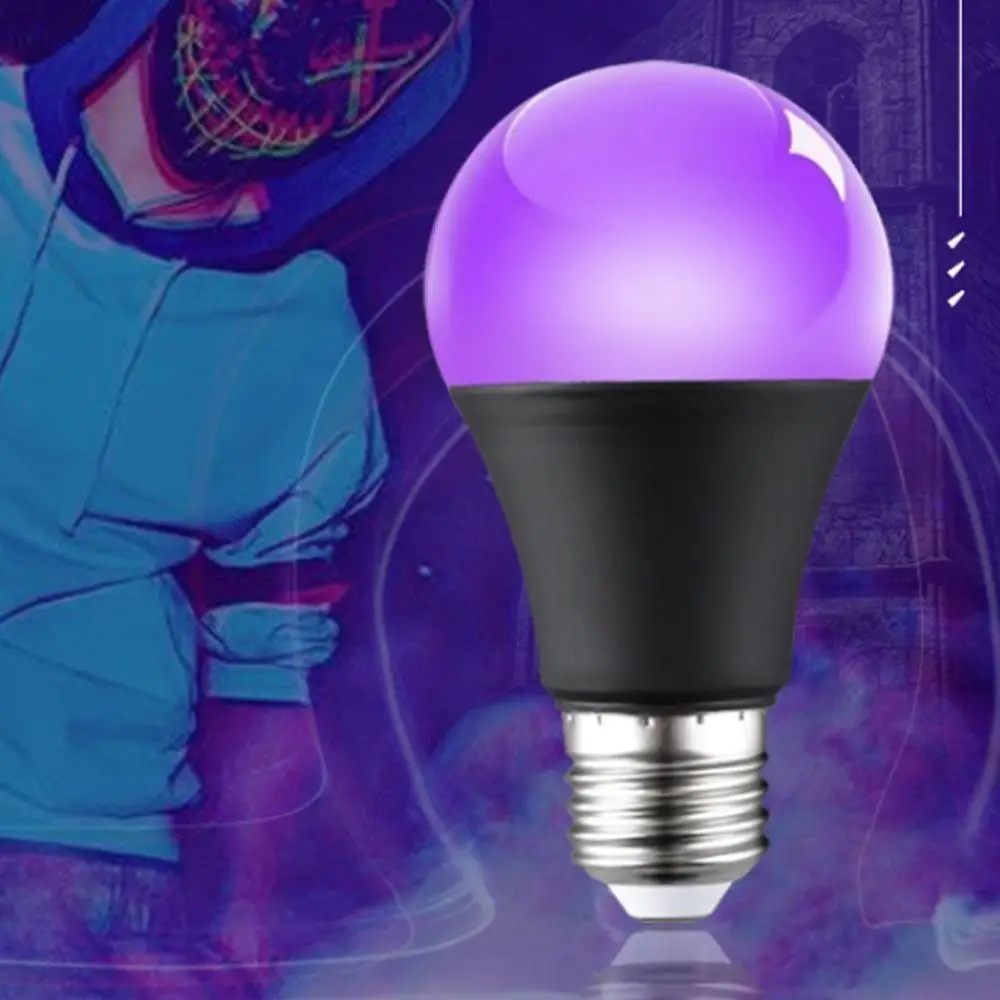 

UV Purple Light Bulb 10W Halloween Ghost House Decoration Fluorescent Light Bulb KTV Bar LED Venue Light