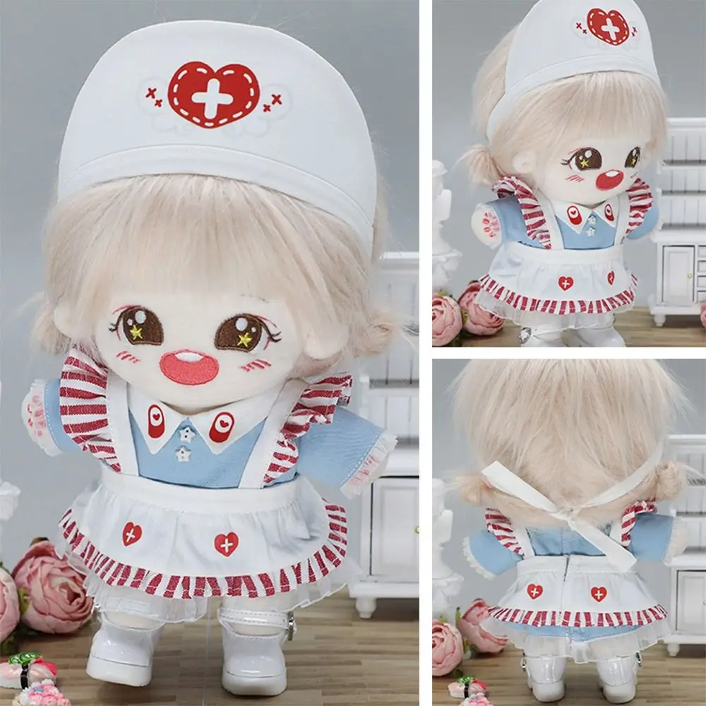 

Accessories Fashion Suits For Idol Dolls Plush Doll's Dresses 20cm Doll Clothes Doll Cute Clothes White Nurse Dress