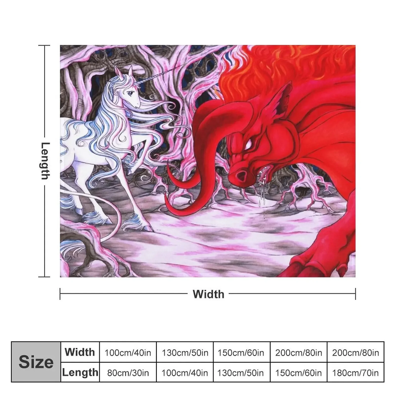 Одеяло в клетку с единорогом для косплея