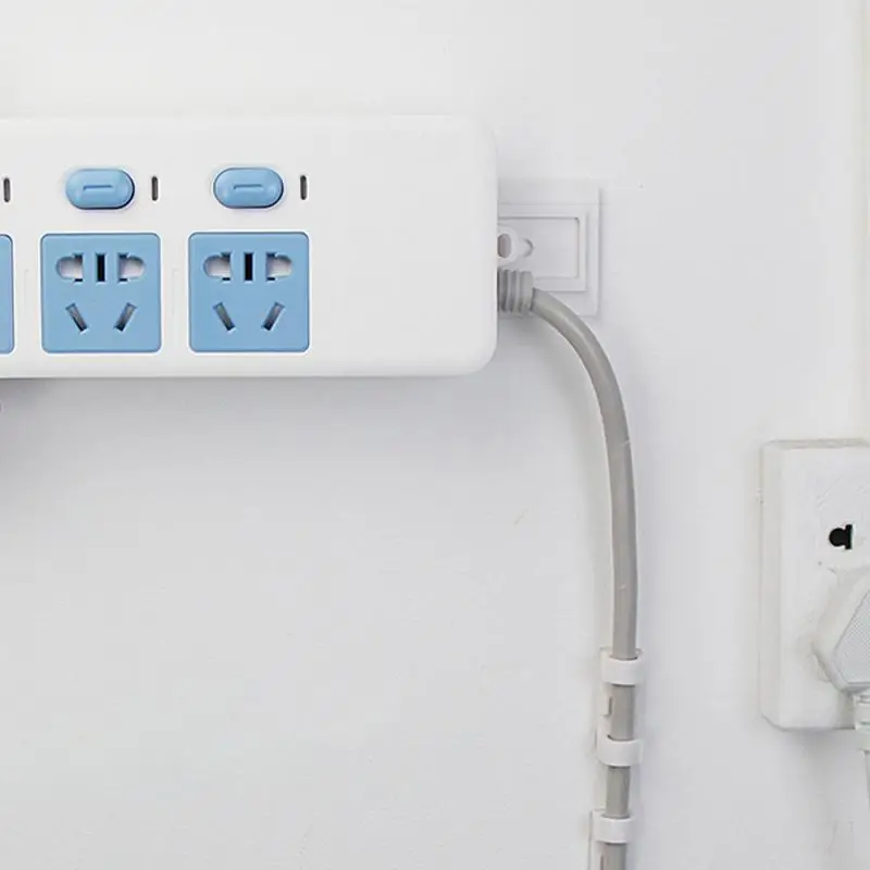 

Powerful Wall-mounted Socket Fixer Punch-free Plug Fixer Plastic Power Strip Holder Holder Wire Organizer Racks Seamless