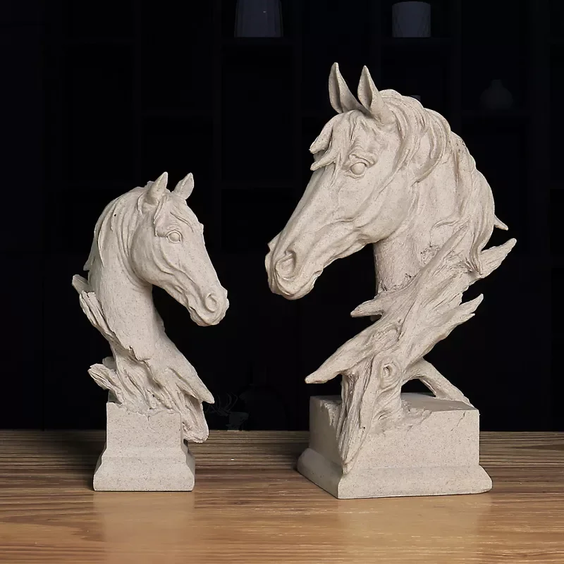 

Nature Sand Animal Statues Nordic Room Office Decoration Resin Lion Horse Elephant Eagle Sheep Statue Modern Decorative